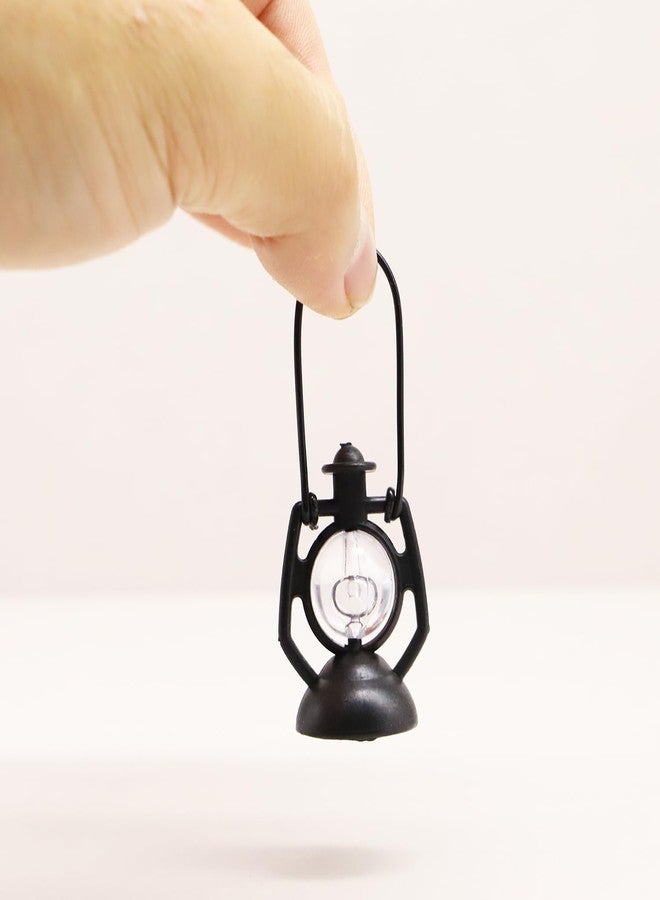 RillyRellow Miniature Lantern, Dollhouse Lantern, Halloween Miniatures Lantern, Fairy Garden Lantern, Outdoor Lamp Light, Dollhouse Porch Light, for Christmas Miniatures, Diorama, Terrarium (3PCS) - Image 4